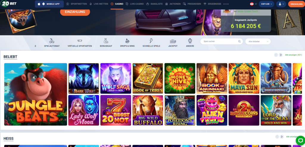 20bet casino software