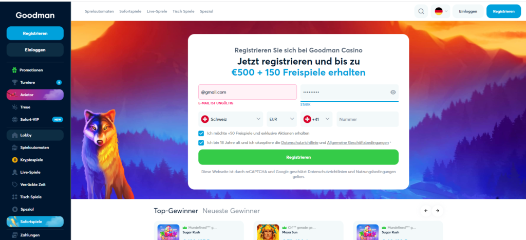 GoodMan casino lobby