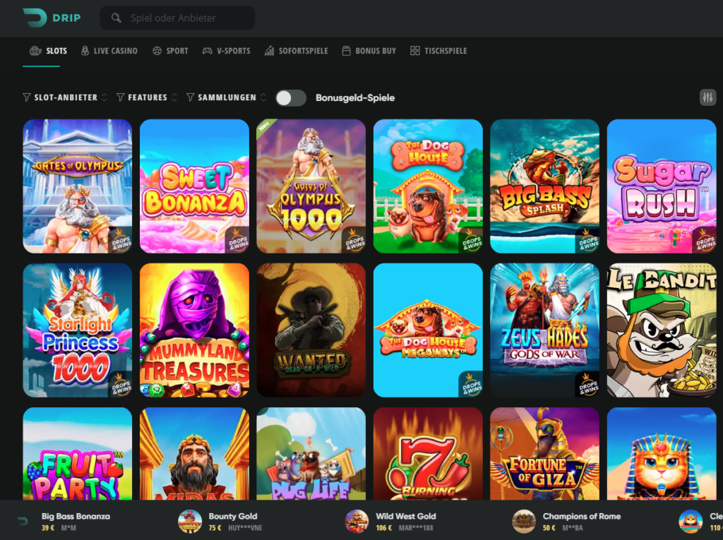 Slot spiele im Drip Casino