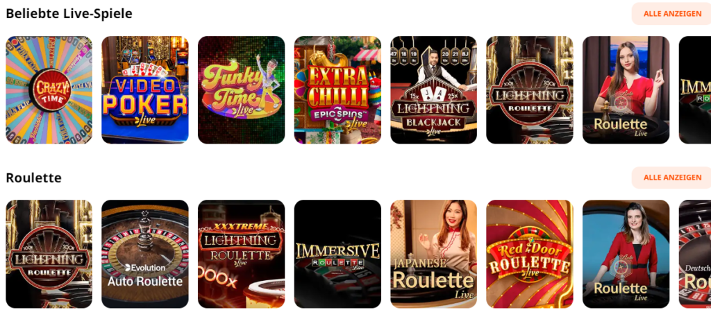 Live Casino spiele